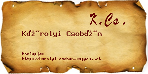 Károlyi Csobán névjegykártya